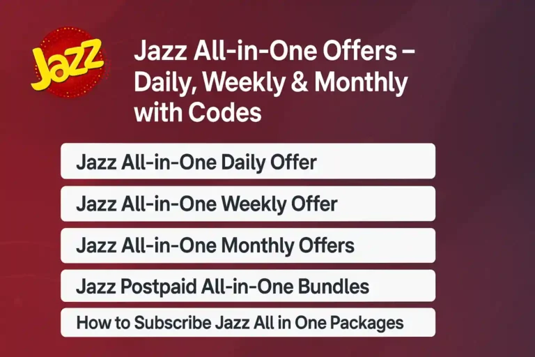 Jazz All-in-One Offers – Daily, Weekly & Monthly with Codes