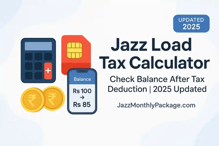 Jazz Load Tax Calculator Check Balance for Packages Subscription